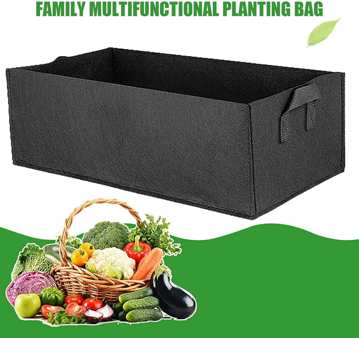 Siopsrl| Foldable storage box made of felt for plants with handles