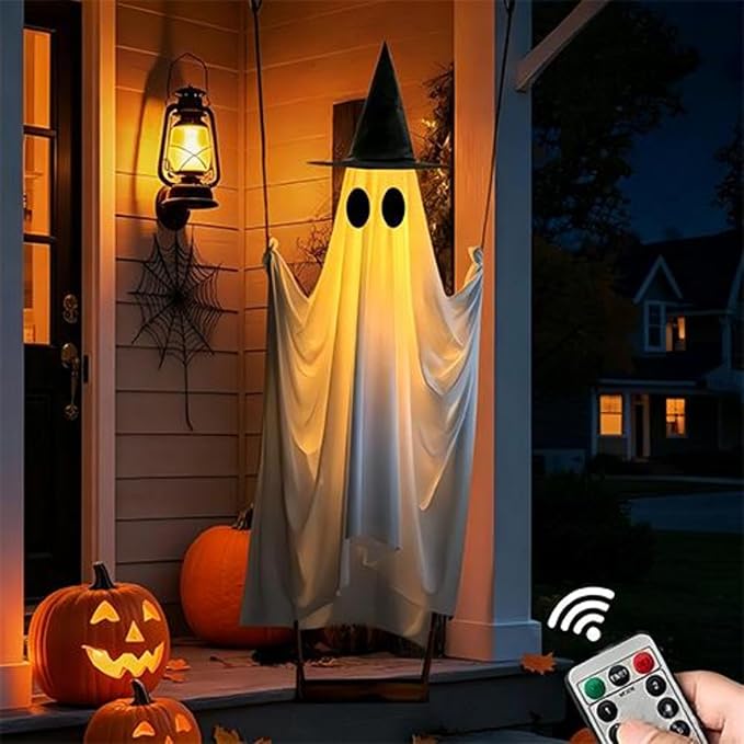 6ft Light Up Swinging Ghost with Remote Control