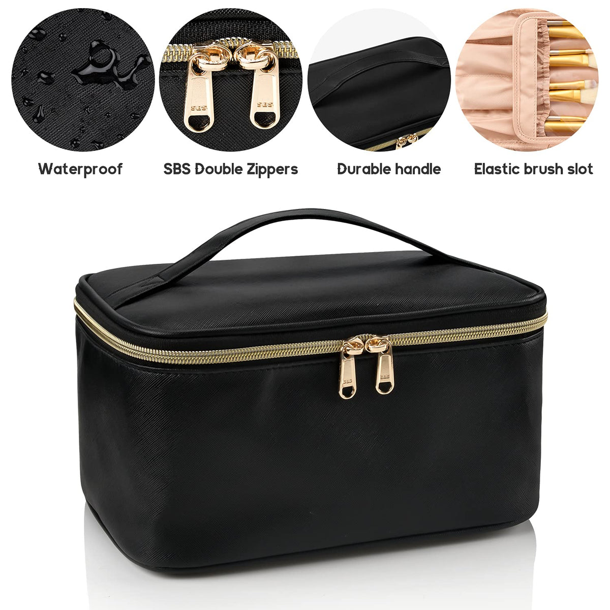 Siopsrl| Practical Make-up Organizer for Traveling | With Compartments and Dividers