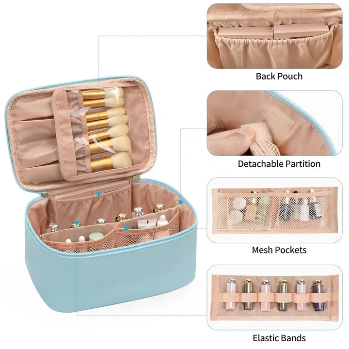 Siopsrl| Practical Make-up Organizer for Traveling | With Compartments and Dividers
