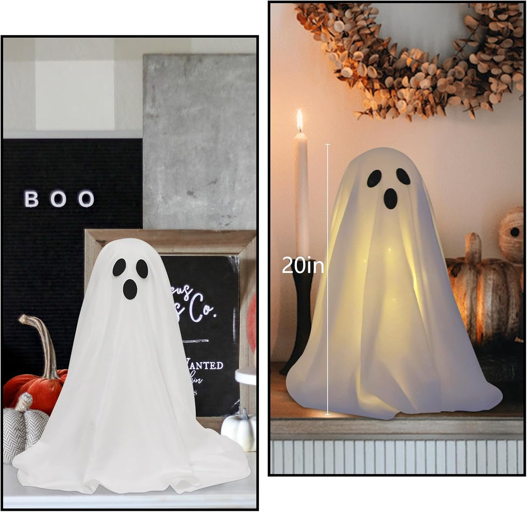 SPOOKY GHOST HALLOWEEN DECOR - STRING LIGHTS BATTERY OPERATED Siopsrl