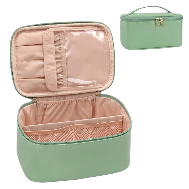 Siopsrl| Practical Make-up Organizer for Traveling | With Compartments and Dividers