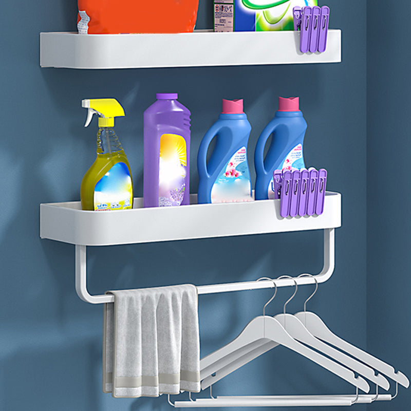 Siopsrl| White 2-piece Bathroom Hardware Modern Bathroom Accessories Set, Bathroom Shelf