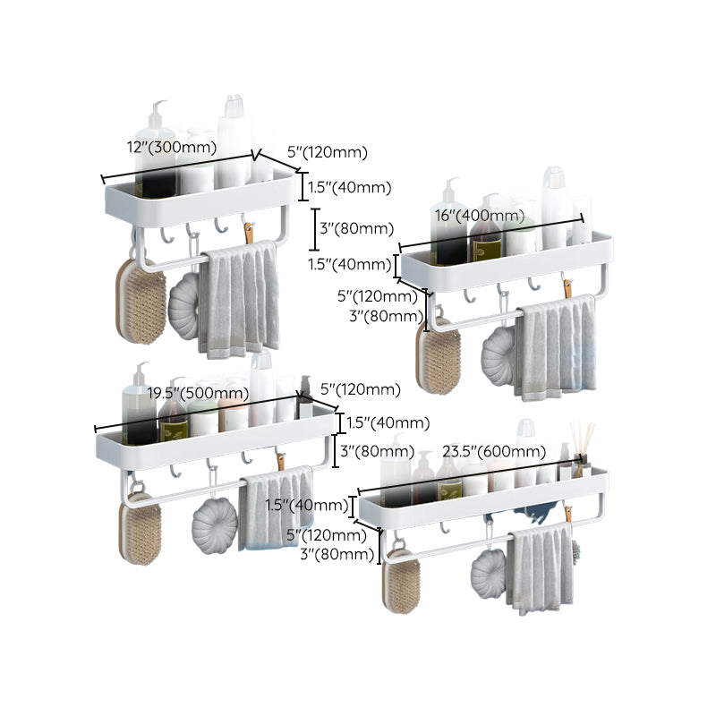 Siopsrl| White 2-piece Bathroom Hardware Modern Bathroom Accessories Set, Bathroom Shelf