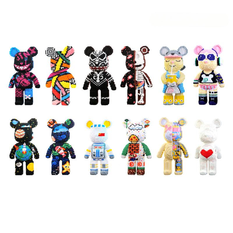Siopsrl| DIY Pixel Art Block Bear Figures – Creative Building & Collectible Display
