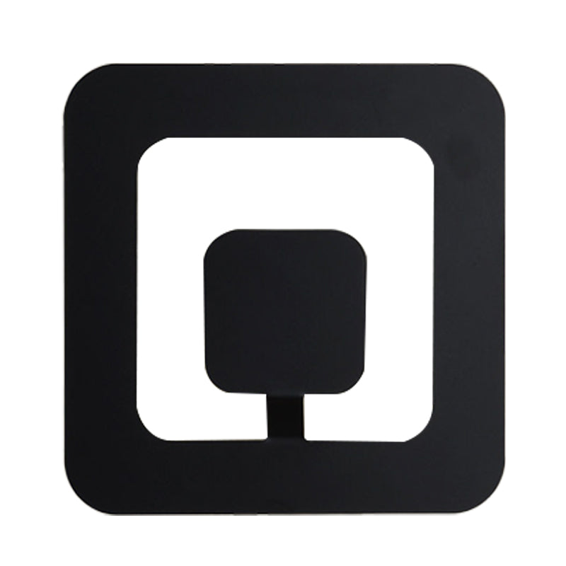 Siopsrl| Minimalistic square wall lamp fixture made of iron 7"/9" wide LED bedroom wall lighting ideas in black