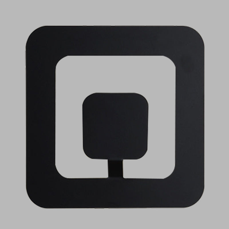 Siopsrl| Minimalistic square wall lamp fixture made of iron 7"/9" wide LED bedroom wall lighting ideas in black