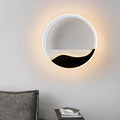 Siopsrl| Acrylic Ring Wall Light Minimalistic White and Black LED Wall Mounted Lamp in White/Warm Light