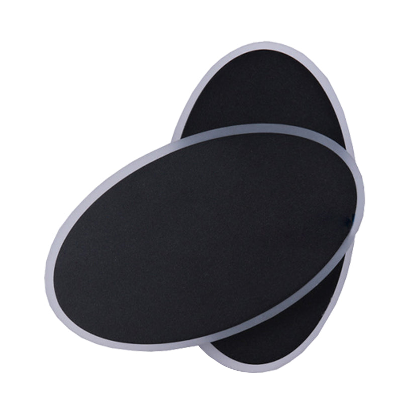 Siopsrl| Modern LED Wall Lamp White/Black Finish Double Oval Wall Light with Acrylic Shade in Warm/White Light