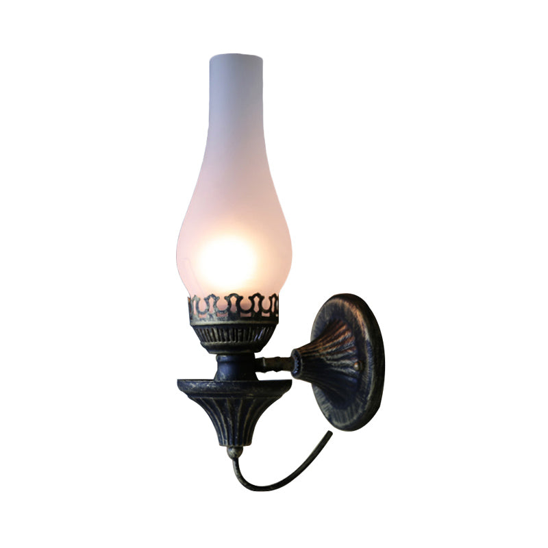 Siopsrl| Factory Vase Shadow Wall Lamp 1 Head Yellow/Clear Crackle Glass Wall Lighting Fixture for Outdoor