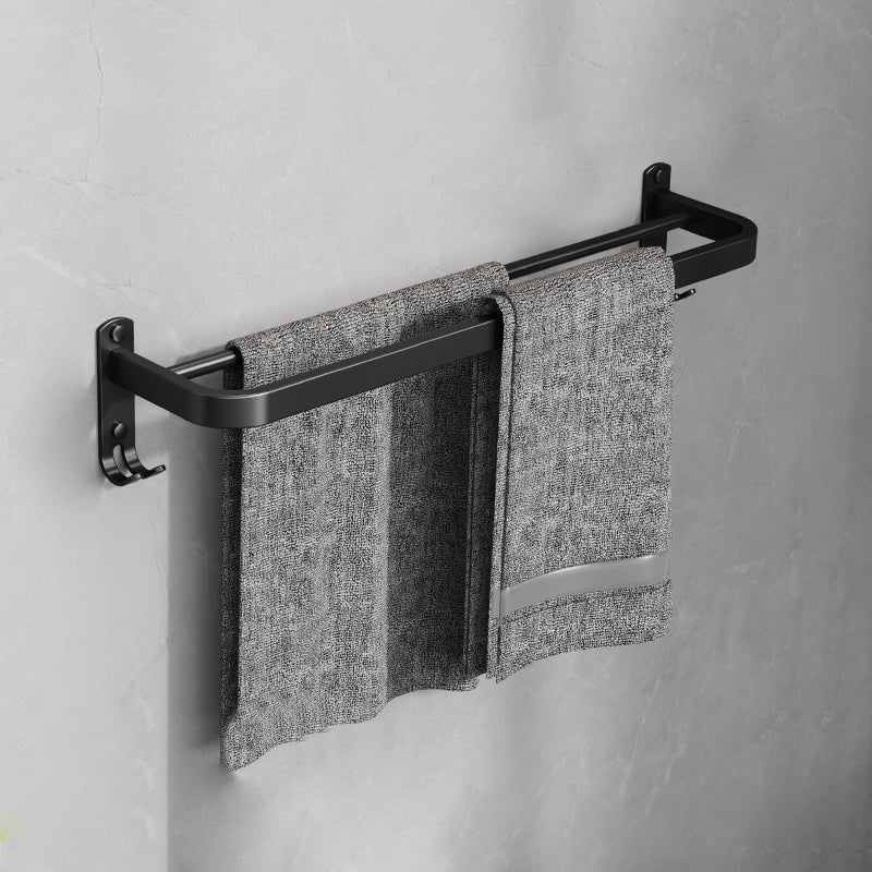 Siopsrl| Minimalist black bathroom accessory set paper holder towel bar bathroom hardware set