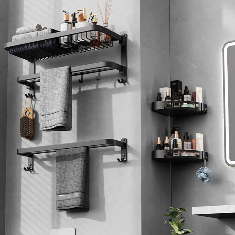 Siopsrl| Minimalist black bathroom accessory set paper holder towel bar bathroom hardware set