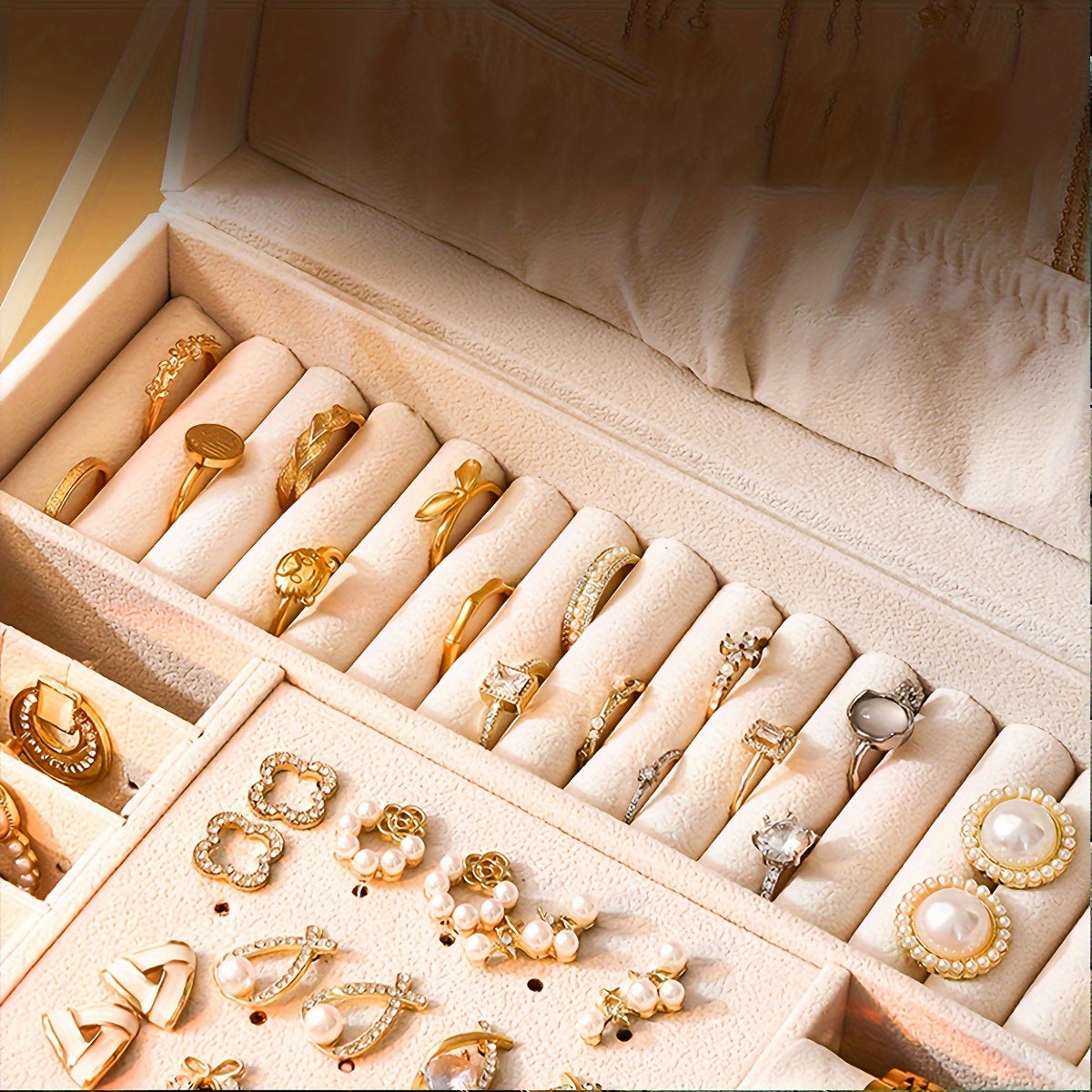 Siopsrl| Jewelry Box Leather Organizer with Drawers