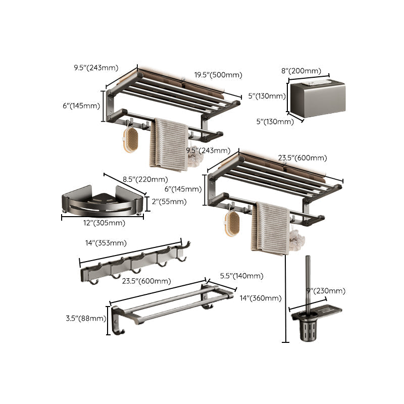 Siopsrl| Modern Bathroom Accessories Set Adhesive Mount Bathroom Accessories Set