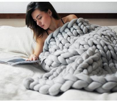 Siopsrl| Chunky Knit Blanket