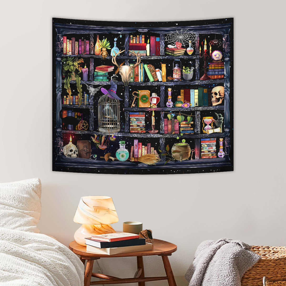 Siopsrl| Skeleton Horror Halloween Tapestry