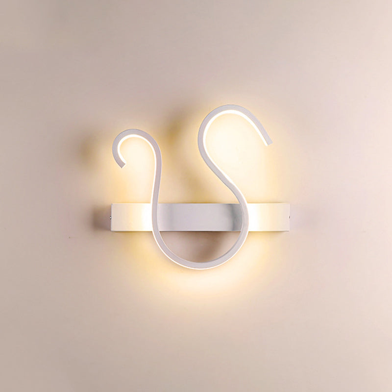 Siopsrl| Swirl Wall Light Minimalism Acrylic Living Room LED Wall Lamp in Warm/White Light