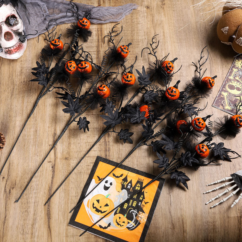 Siopsrl| Halloween Decoration – Black Pumpkin Branch Ornament