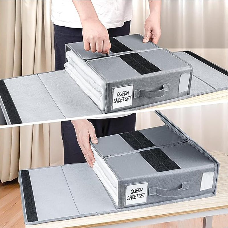 Siopsrl| foldable bed sheet set organizer