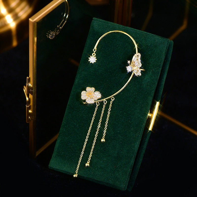 Siopsrl| Butterfly Tassel Style Zircon Earrings