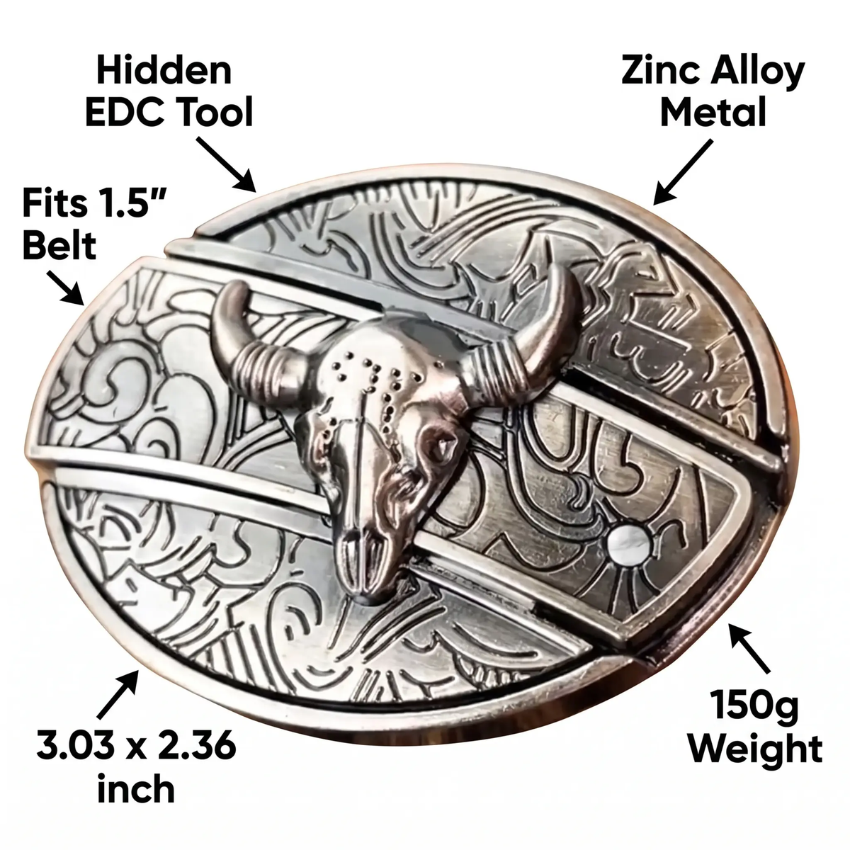 Siopsrl| Metal Oval Cowboys Belt Buckle