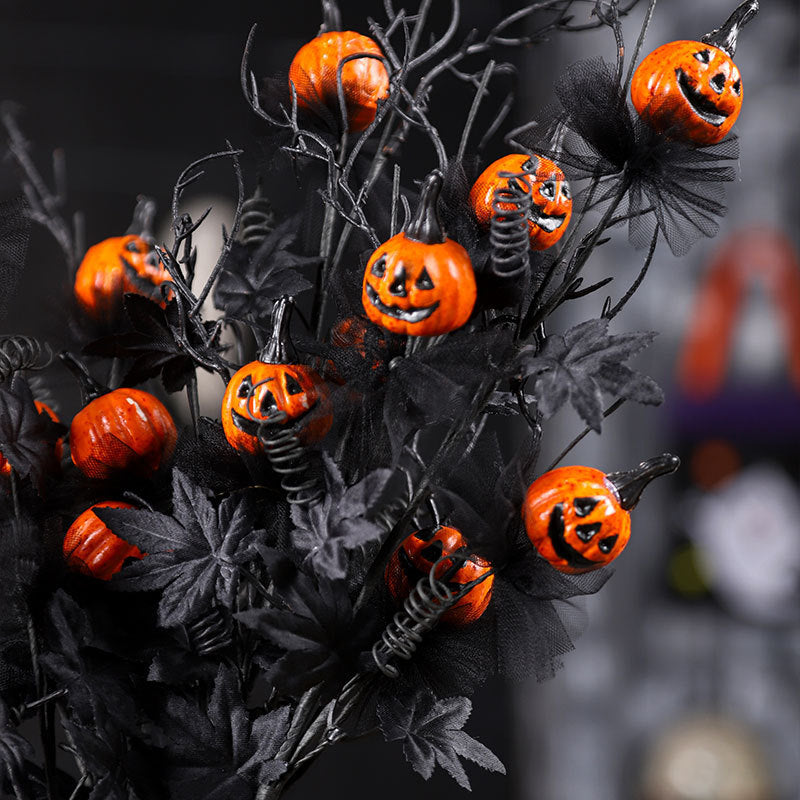 Siopsrl| Halloween Decoration – Black Pumpkin Branch Ornament