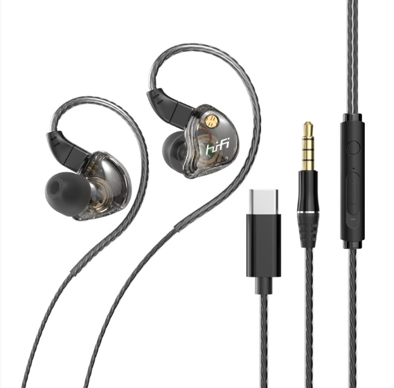 siopsrl | HiFi In-ear Headphones, with High-quality Sound, Changeable Cable Design, Mounting Ear Design & Ergonomics, for Sports, Study & More