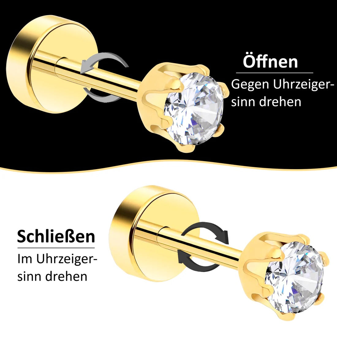 Ear studs with flat back | Siopsrl
