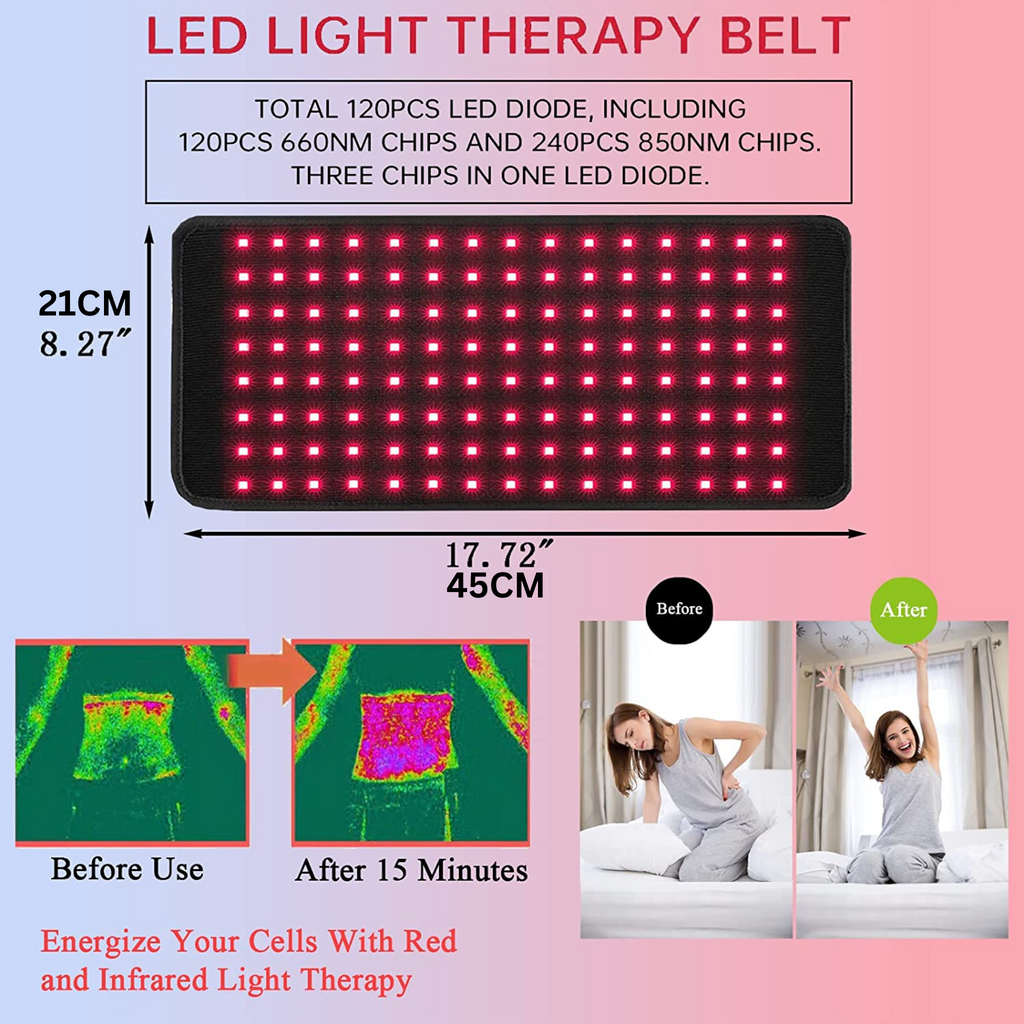 siopsrl | Medical-Grade At-Home Infrared Light Therapy Pad Belt For Pain Relief