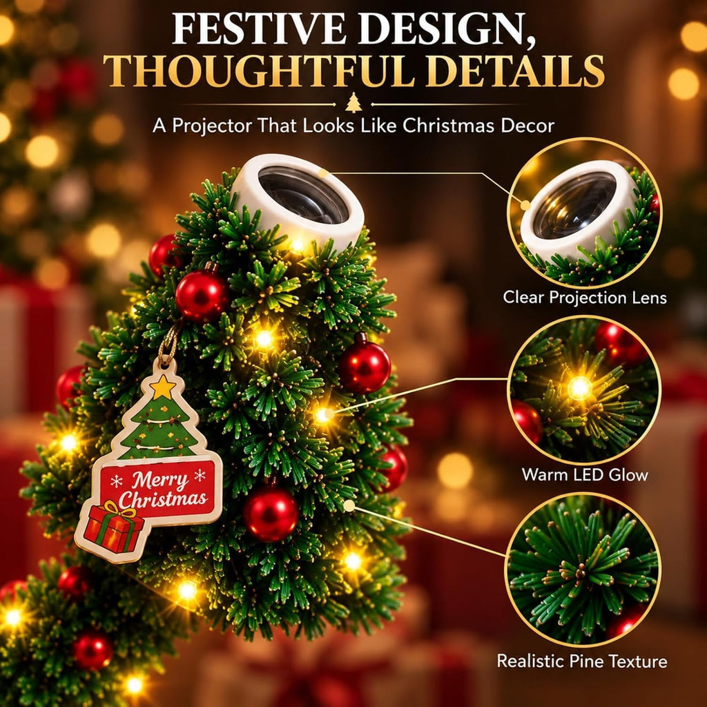 ❤️HD USB Christmas Tree Projector Light