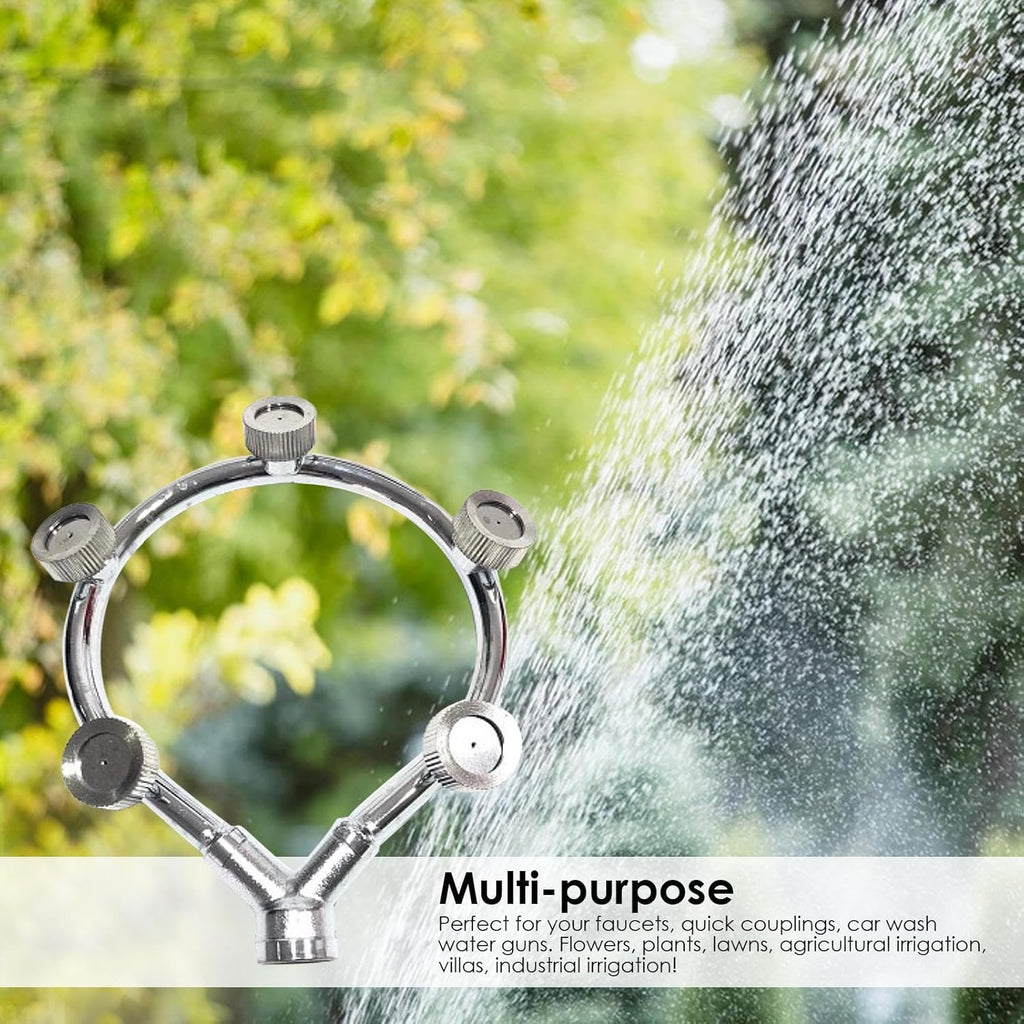 Siopsrl| High pressure stainless steel ring multi nozzle – Efficient spray attachment for garden irrigation