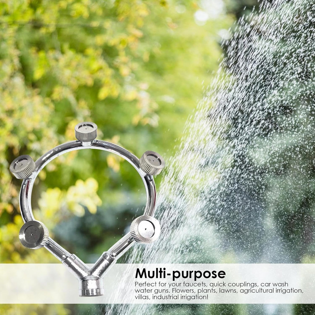 Siopsrl| High pressure stainless steel ring multi nozzle – Efficient spray attachment for garden irrigation