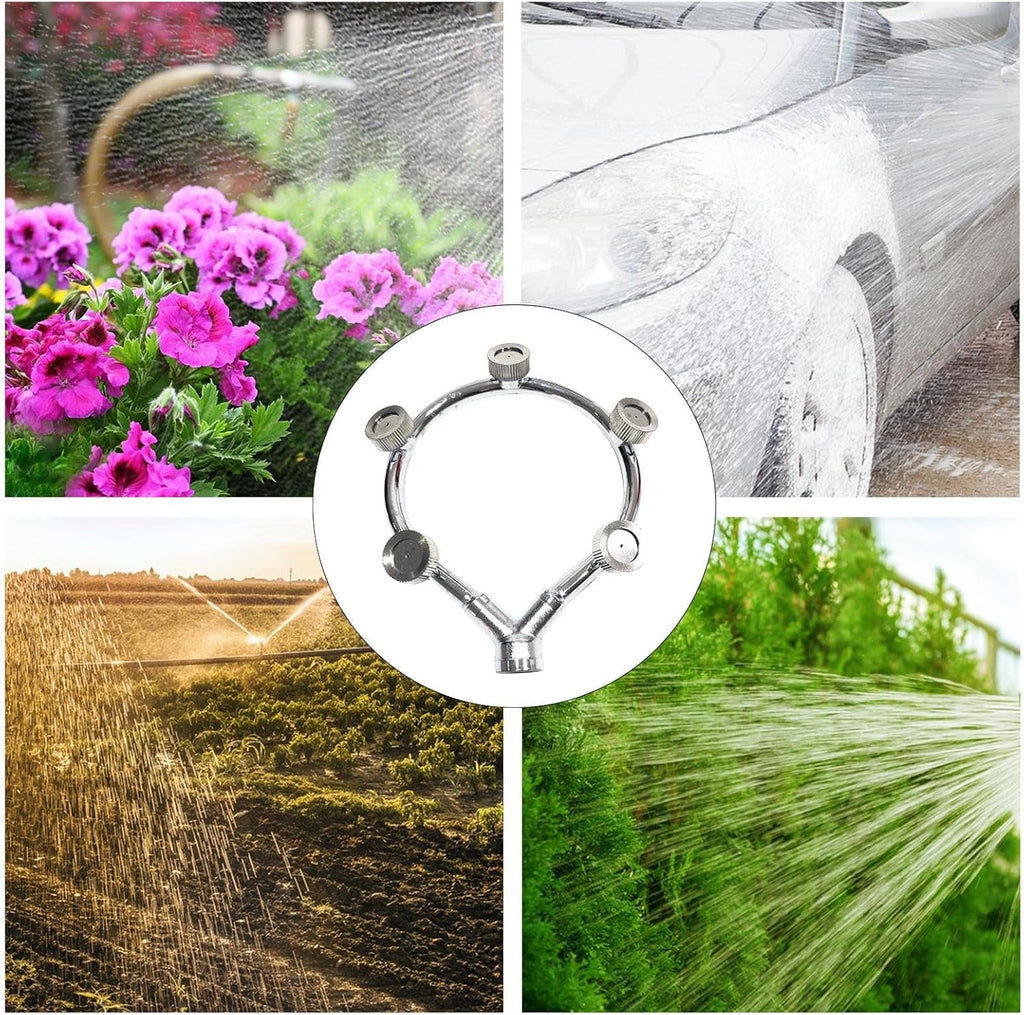 Siopsrl| High pressure stainless steel ring multi nozzle – Efficient spray attachment for garden irrigation