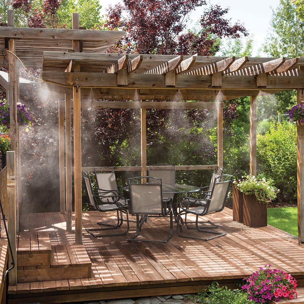 Siopsrl| Spray irrigation system – Water hose with spray nozzles for refreshing cooling in the garden