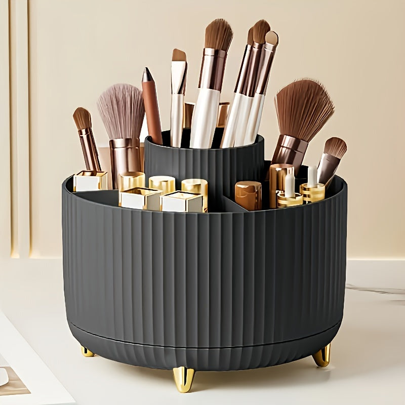 Siopsrl | GlamSpin – 360° Rotating Makeup & Desk Organiser with 5 Compartments