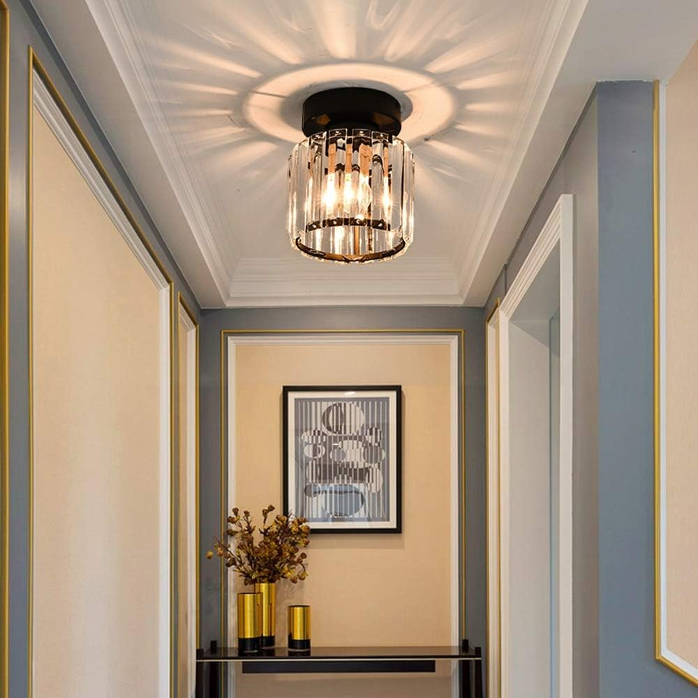 Siopsrl| Ceiling Light Crystal Flush Mount Modern Fixture