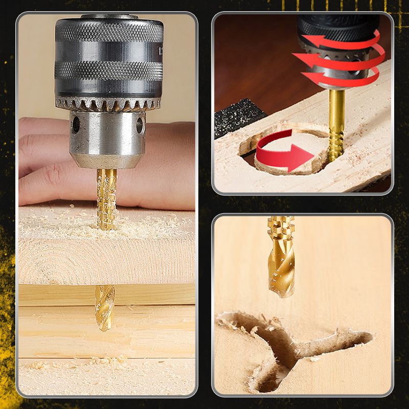 Siopsrl | Titanium-coated high-speed steel bits with tags (6 pcs.)
