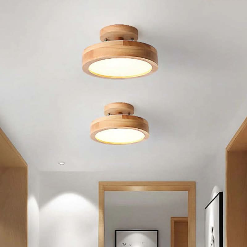 Siopsrl| Modern Wood LED Ceiling Light with Dimmable Function