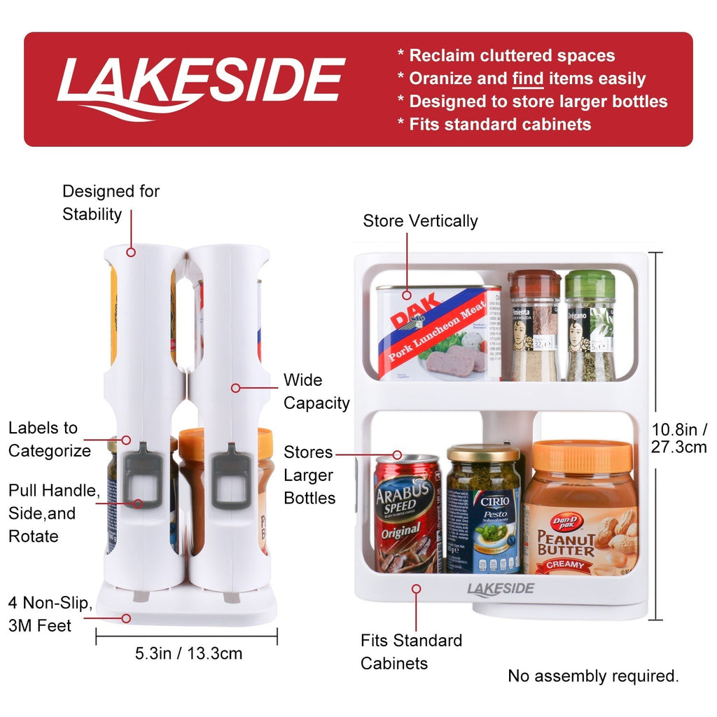 Siopsrl| LAKESIDE™ Rotating Spice Rack Organizer