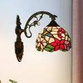 Siopsrl| Handmade glass bronze wall lighting Magpie and flowers 1 head Tiffany wall lamp fixture