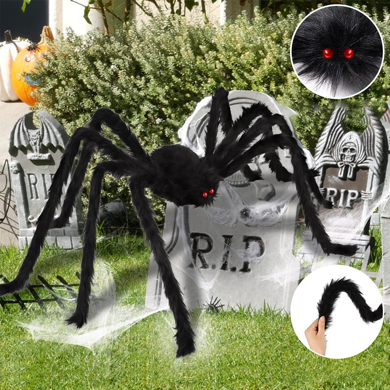Siopsrl| Halloween Spider Decorations, stretchable spider web