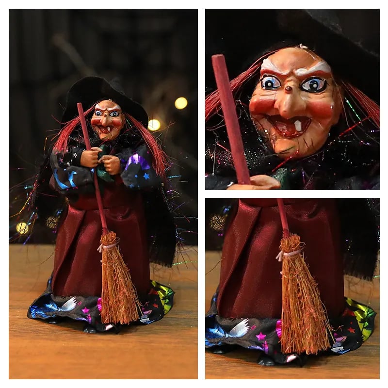 Siopsrl| Halloween Witch Doll Statue Decor Desktop
