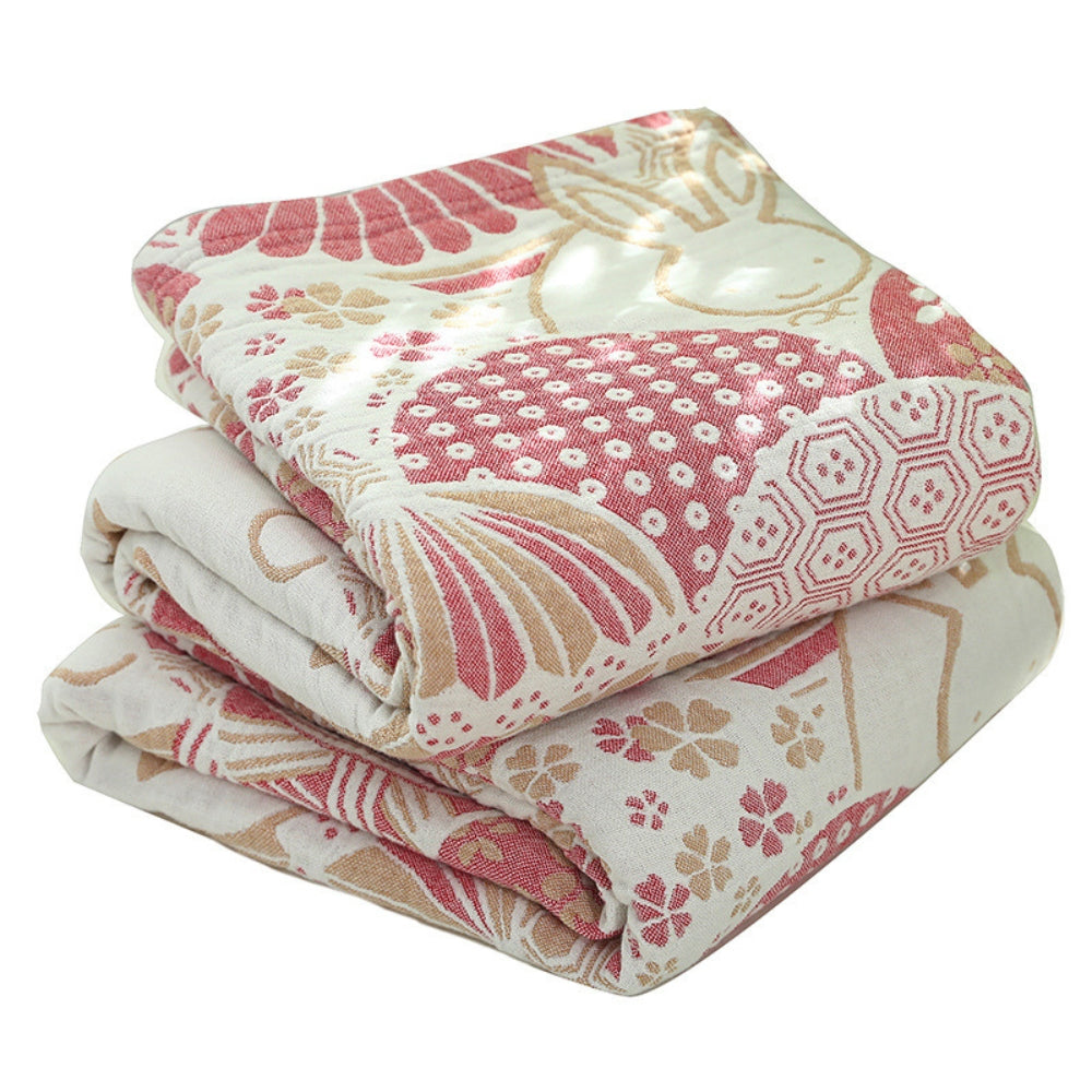 Siopsrl| Joyful Haven Four-Layer Cotton Blanket