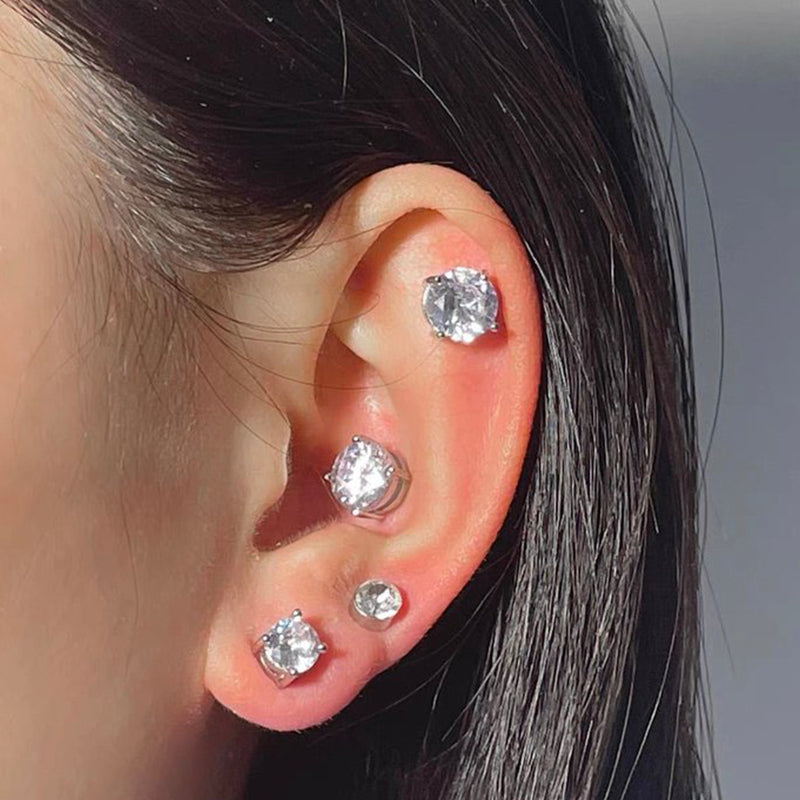 Siopsrl| Magnetic Zircon Stud Ear Clip