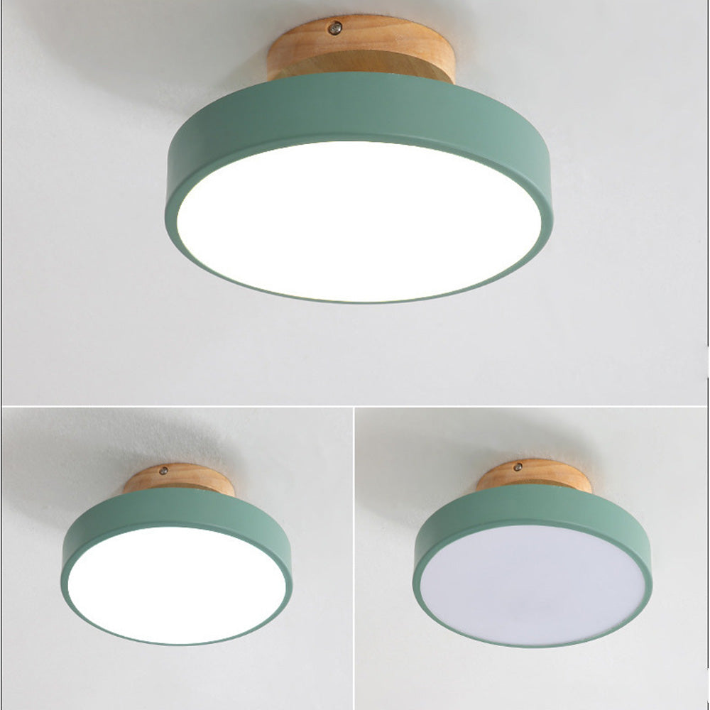 Siopsrl| LED Ceiling Light Wooden Flush Mount Fixture