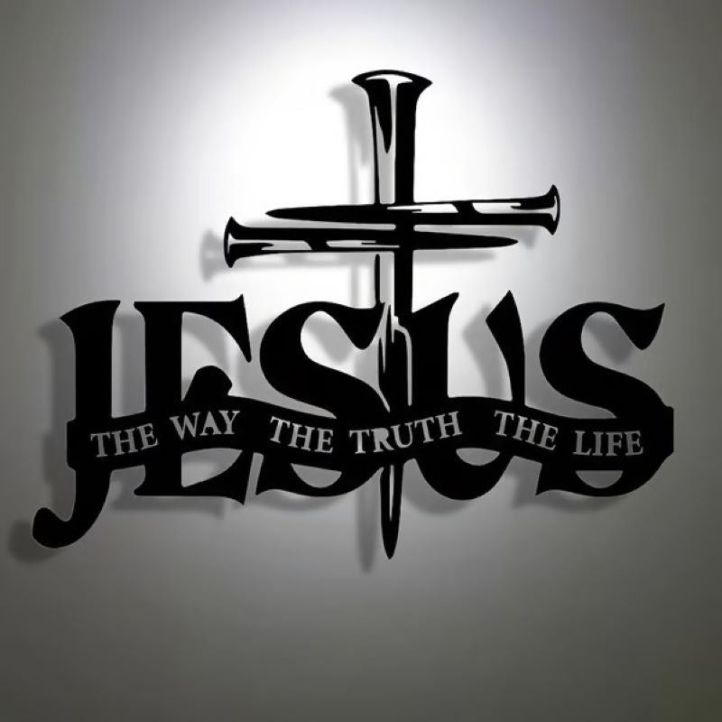 Siopsrl| Jesus and cross metal silhouette wall decoration