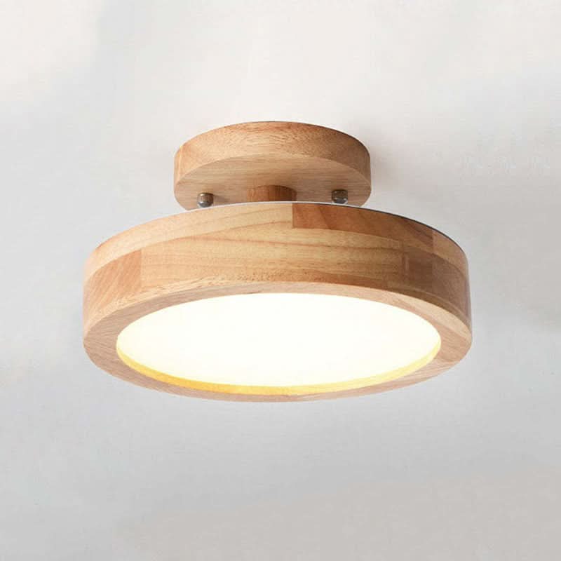 Siopsrl| Modern Wood LED Ceiling Light with Dimmable Function