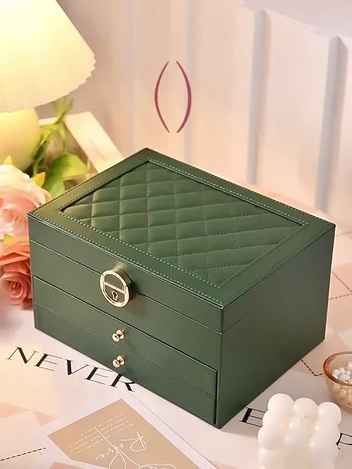 Siopsrl| Jewelry Box Leather Organizer with Drawers