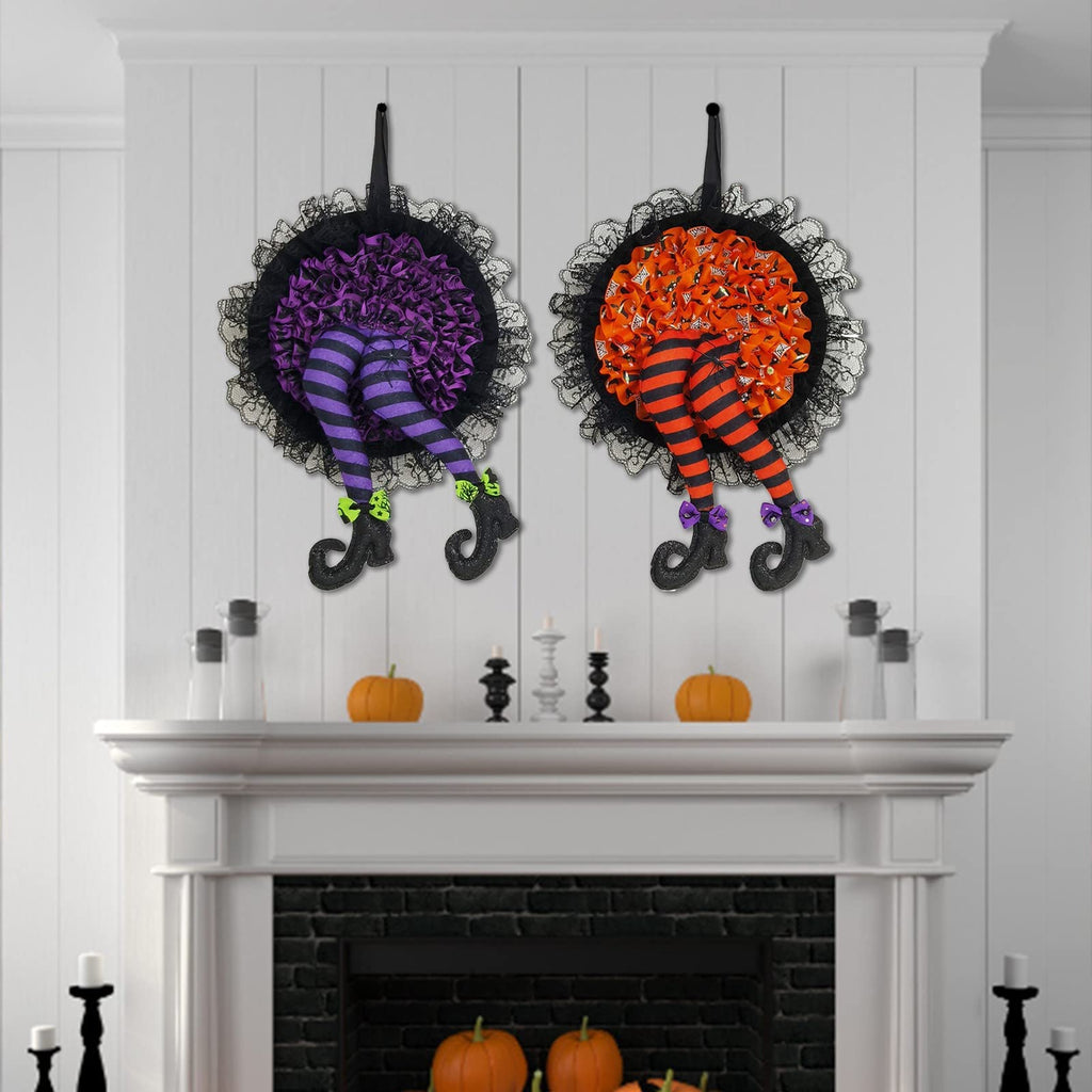 Siopsrl| Halloween Witch Long Leg Wreath