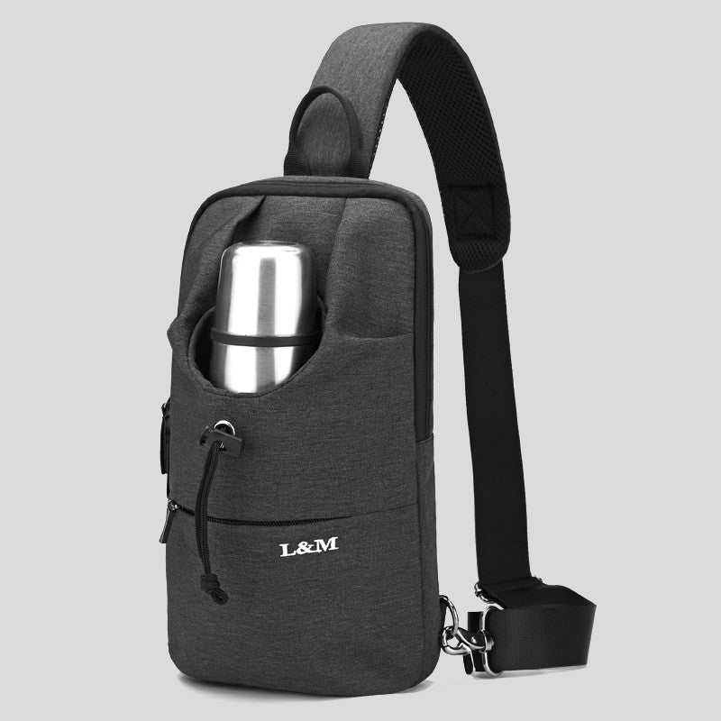 siopsrl | Portable Waterproof Sling Bag with Cup Holder, for Travel, Biking, Gym & More